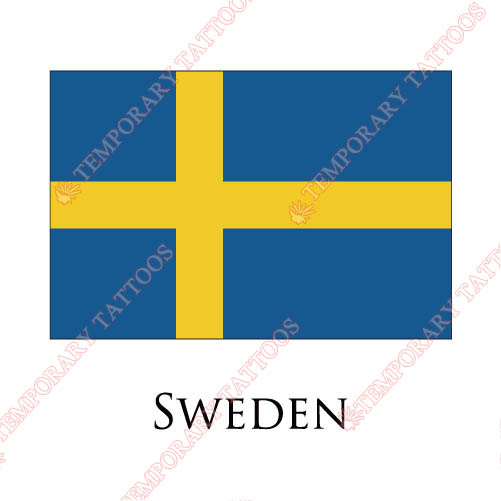 Sweden flag Customize Temporary Tattoos Stickers NO.1992